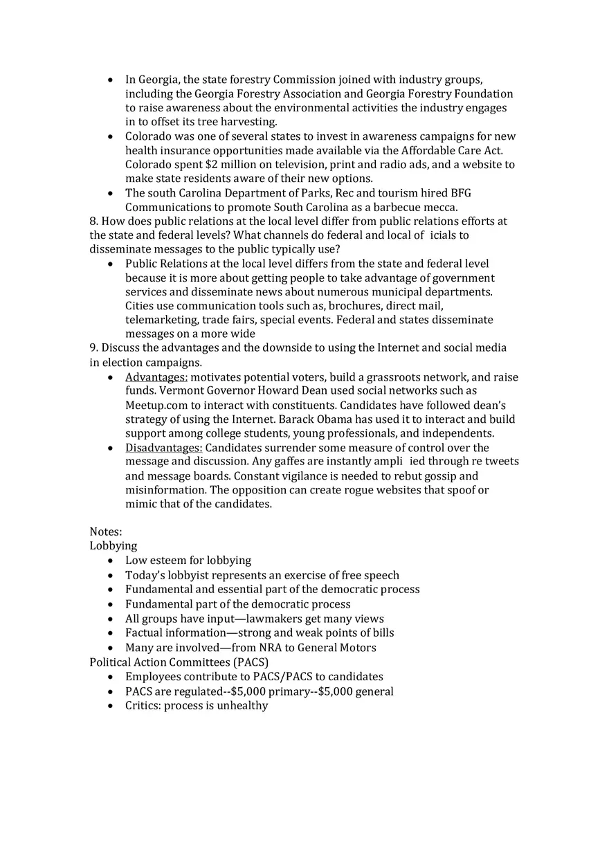 Principles Of Public Relations - Lecture Notes Chapters 17-19 - Page 9