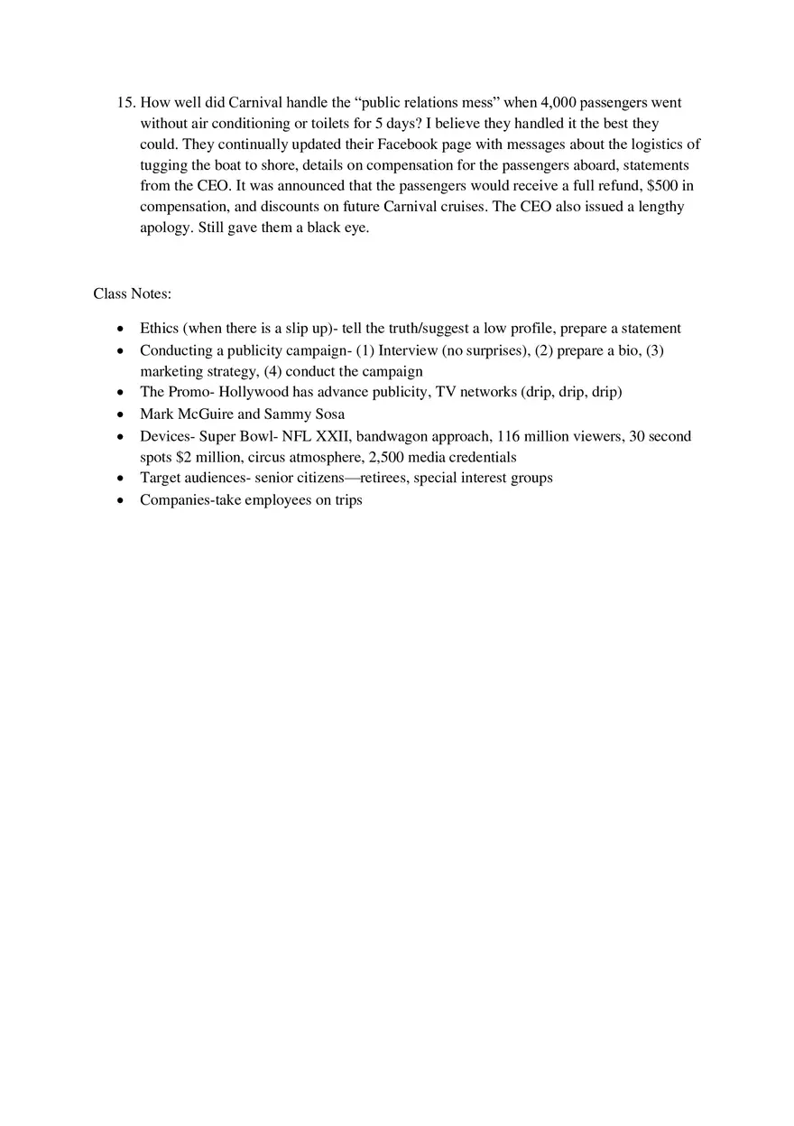 Principles Of Public Relations - Lecture Notes Chapters 17-19 - Page 6