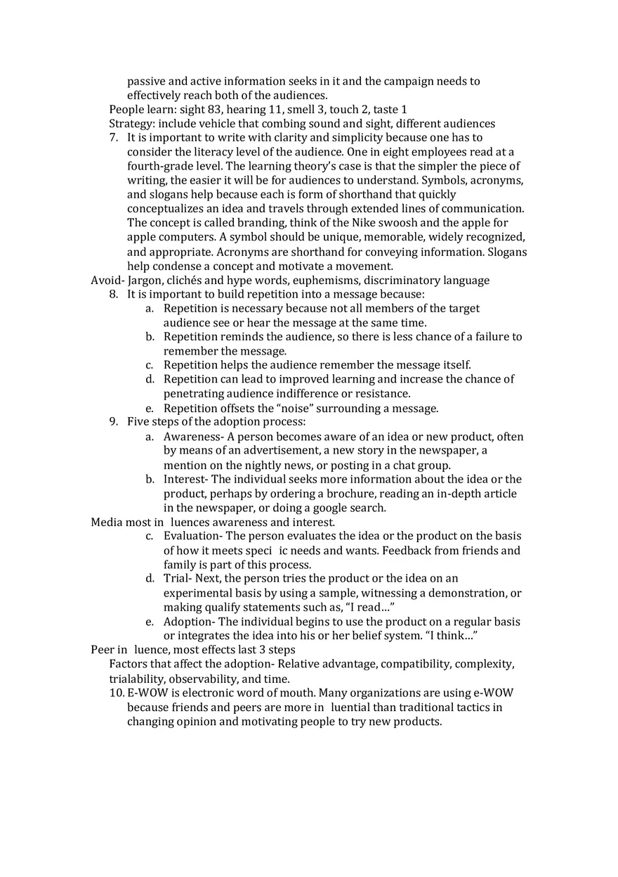 Principles Of Public Relations - Lecture Notes Chapters 4-9 - Page 7