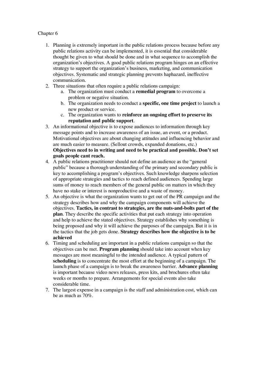 Principles Of Public Relations - Lecture Notes Chapters 4-9 - Page 8