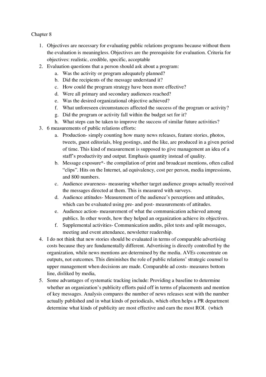 Principles Of Public Relations - Lecture Notes Chapters 4-9 - Page 9