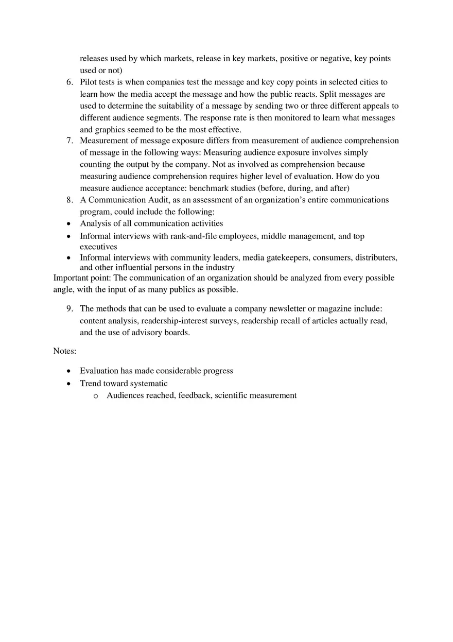 Principles Of Public Relations - Lecture Notes Chapters 4-9 - Page 10