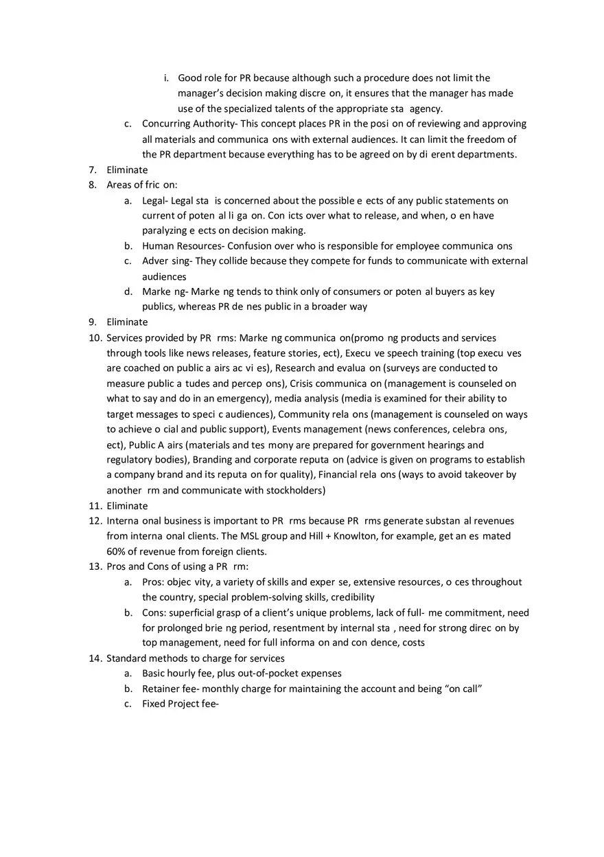 Principles Of Public Relations - Lecture Notes Chapters 4-9 - Page 2