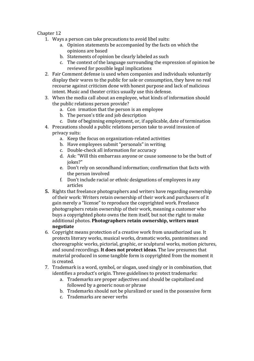 Principles Of Public Relations - Lecture Notes Chapters 10-16 - Page 3