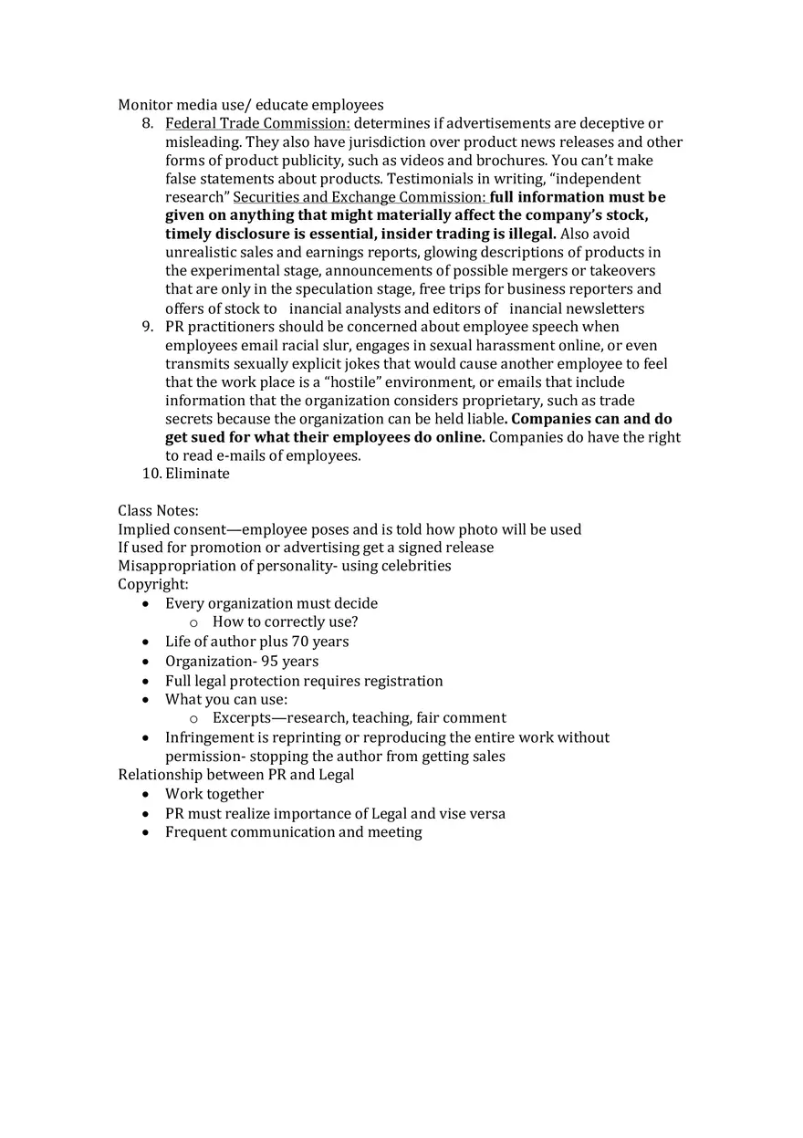 Principles Of Public Relations - Lecture Notes Chapters 10-16 - Page 4