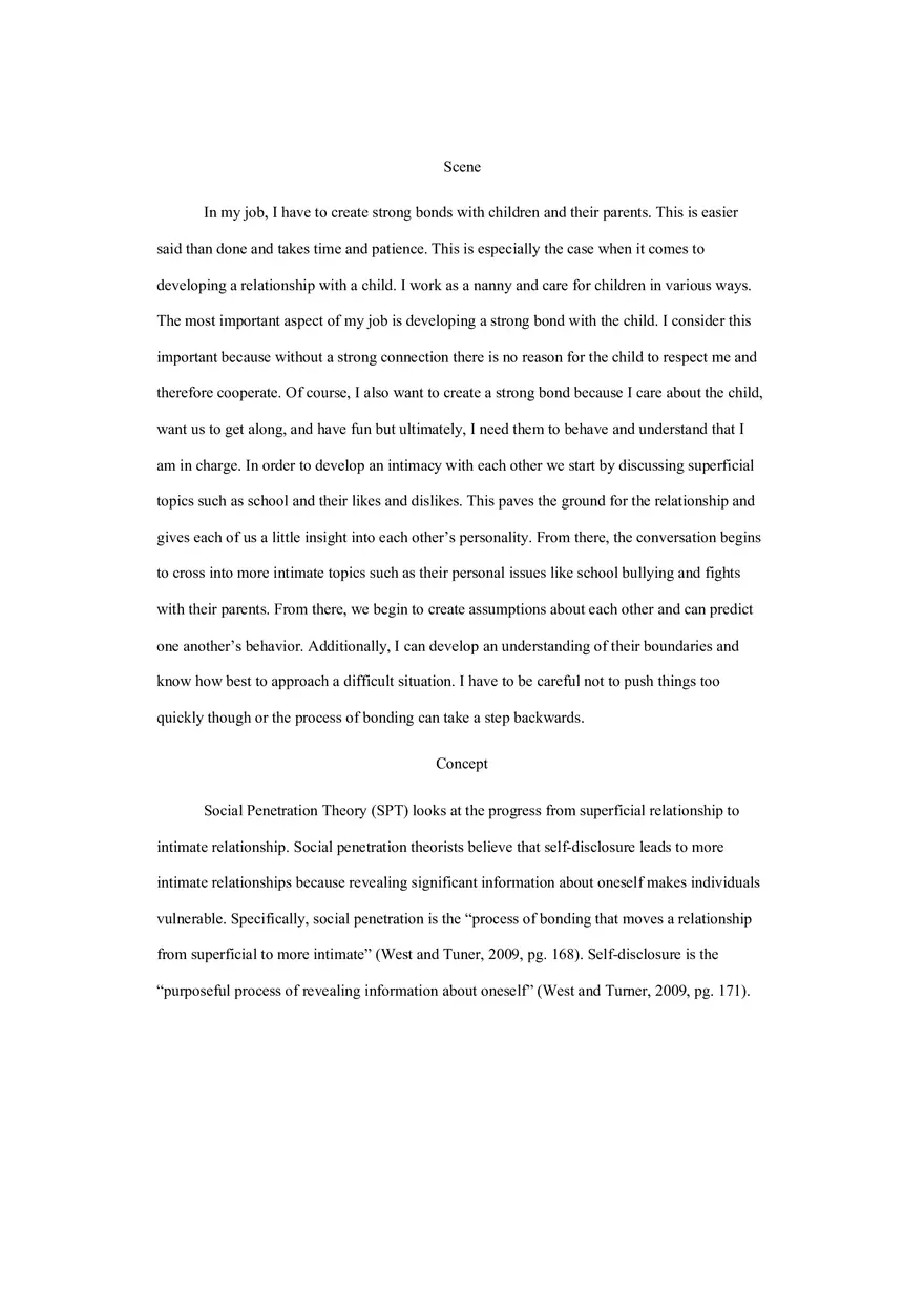Social Penetration Theory Applied to Real-life Scenarios - Page 1