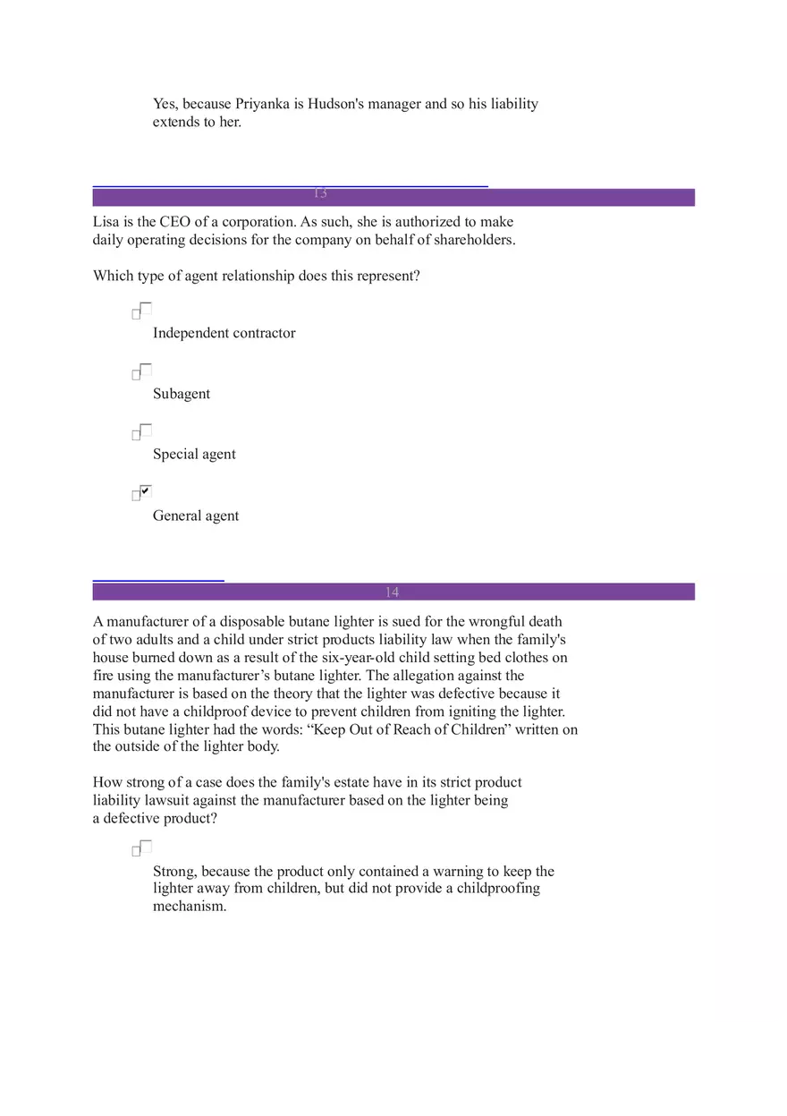 Business Law (14 Questions Were Answered Correctly) - Page 10