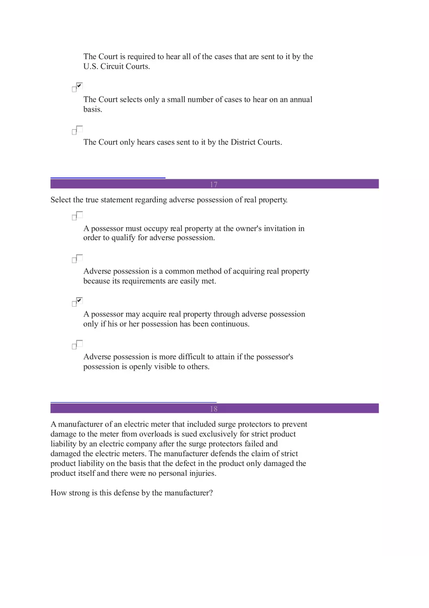 Business Law (14 Questions Were Answered Correctly) - Page 12