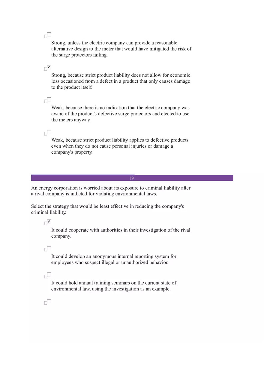 Business Law (14 Questions Were Answered Correctly) - Page 13