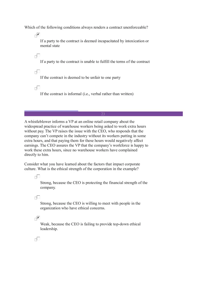 Business Law (14 Questions Were Answered Correctly) - Page 4
