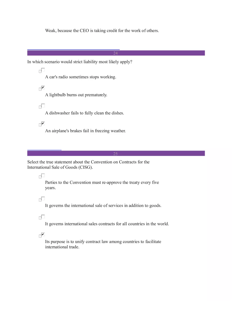 Business Law (14 Questions Were Answered Correctly) - Page 5
