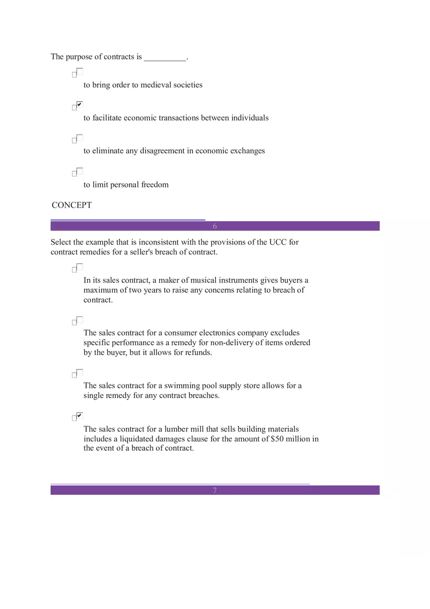 Business Law (14 Questions Were Answered Correctly) - Page 6