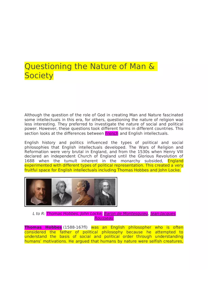 Questioning the Nature of Man and Society - Page 1