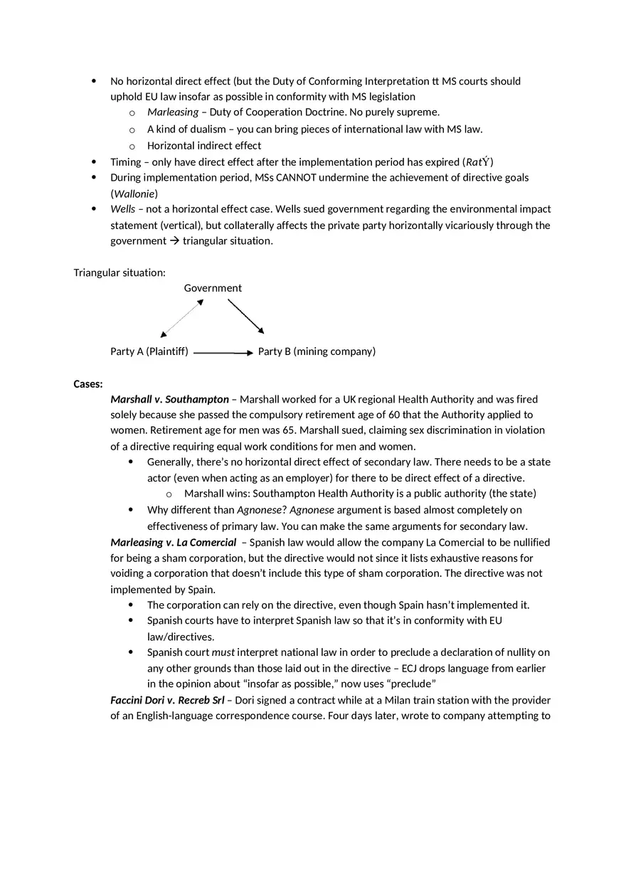 Law Outline - Summary European Union Law Part 2 - Page 6