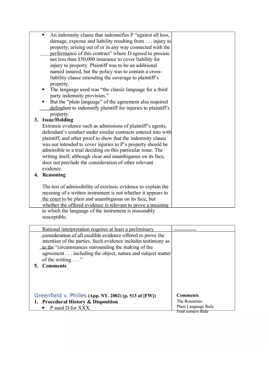 Contracts Case Briefs - Lecture Notes Part 3 - Page 7