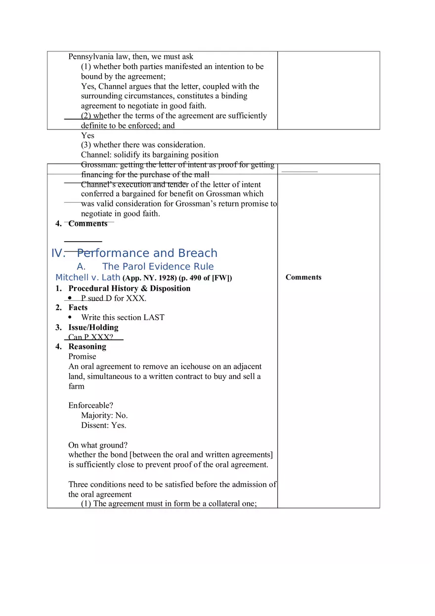 Contracts Case Briefs - Lecture Notes Part 3 - Page 3