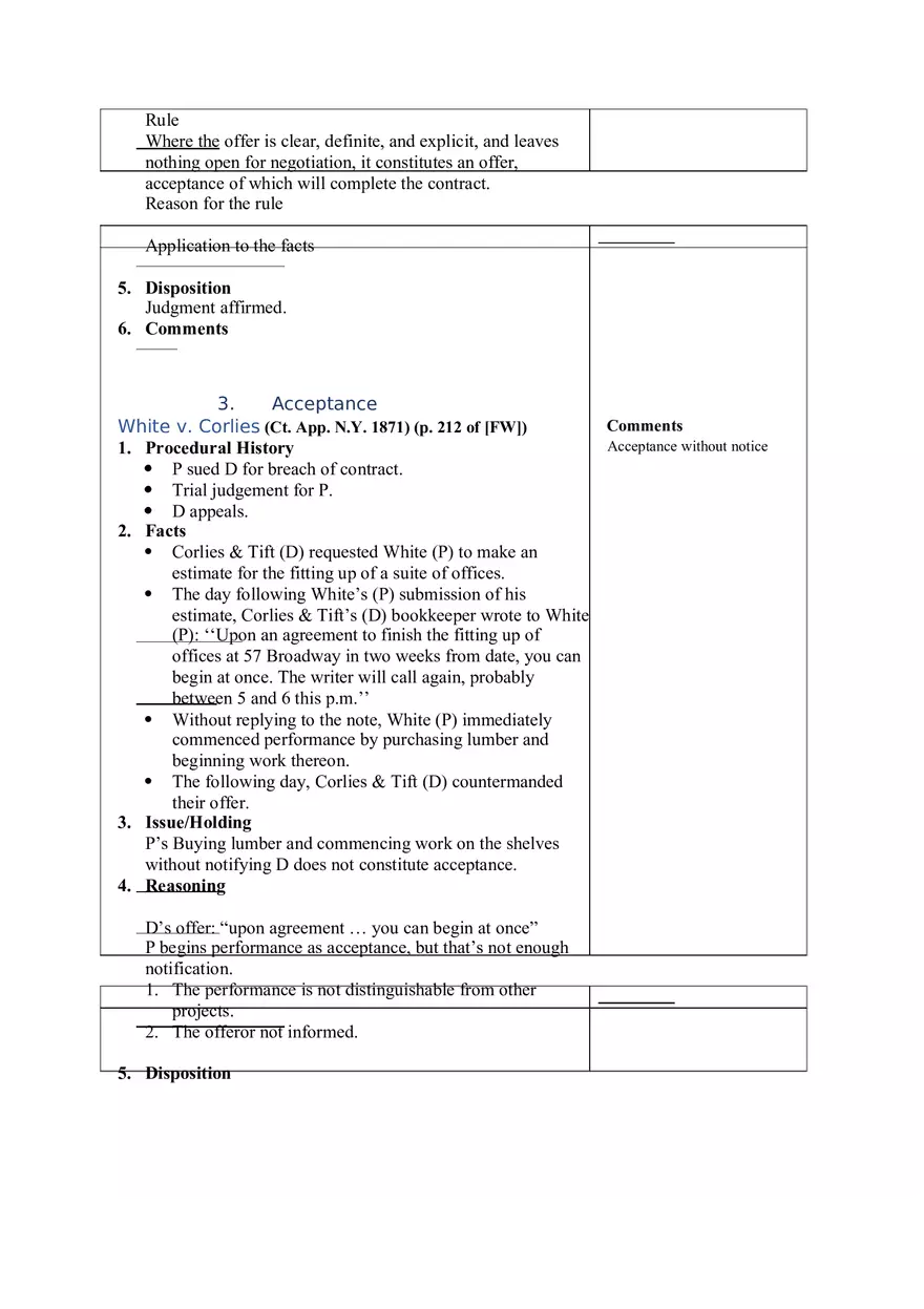 Contracts Case Briefs - Lecture Notes Part 2 - Page 4