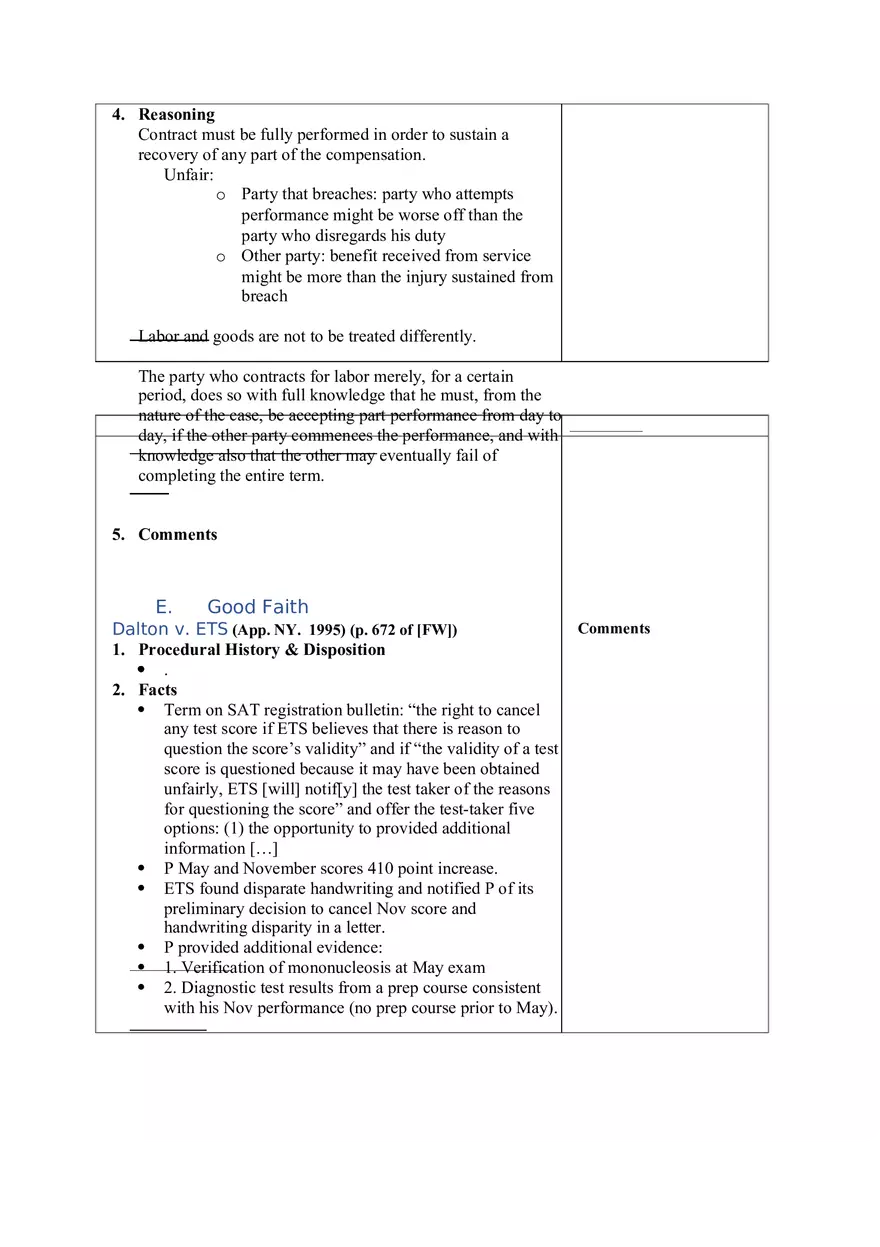Contracts Case Briefs - Lecture Notes Part 4 - Page 4
