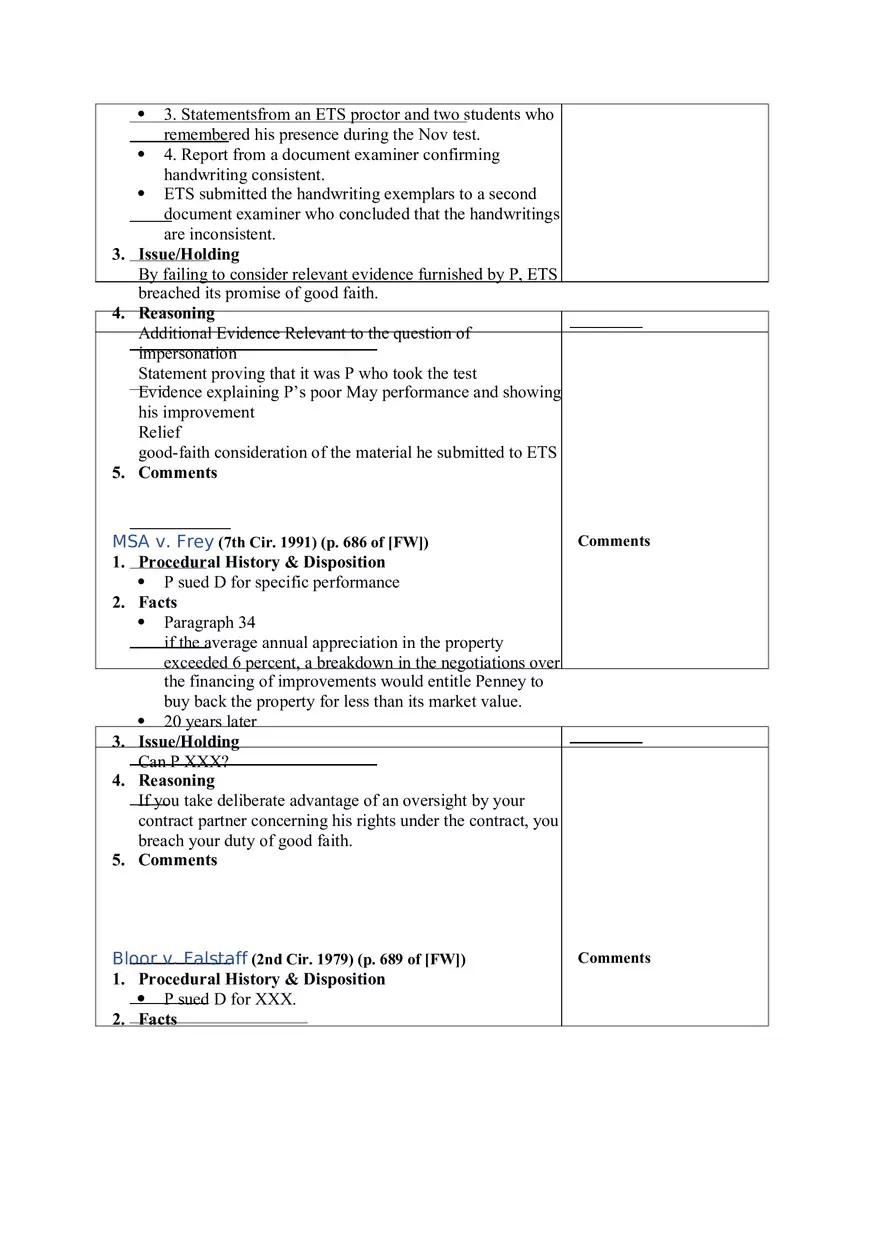 Contracts Case Briefs - Lecture Notes Part 4 - Page 5