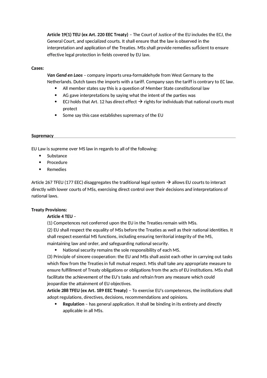Law Outline - Summary European Union Law Part 1 - Page 3