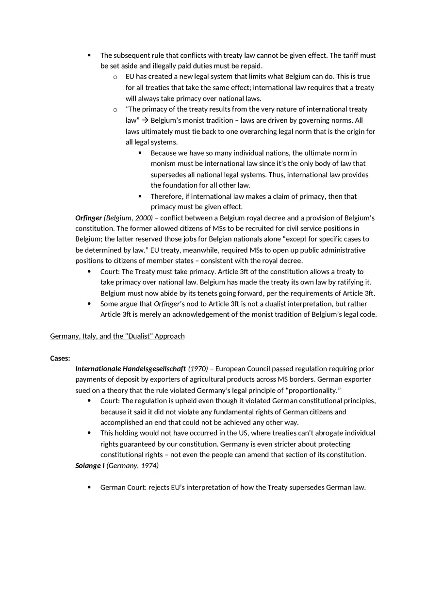 Law Outline - Summary European Union Law Part 1 - Page 6