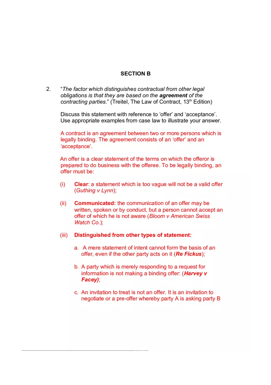 Essentials of Law Questions and Answers Section B Part 1 - Page 1