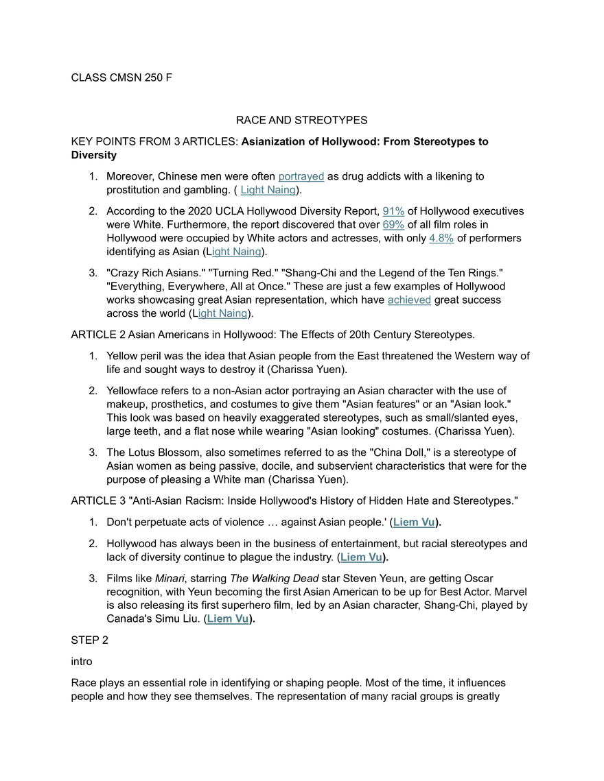 Asianization of Hollywood: From Stereotypes to Diversity - Page 1