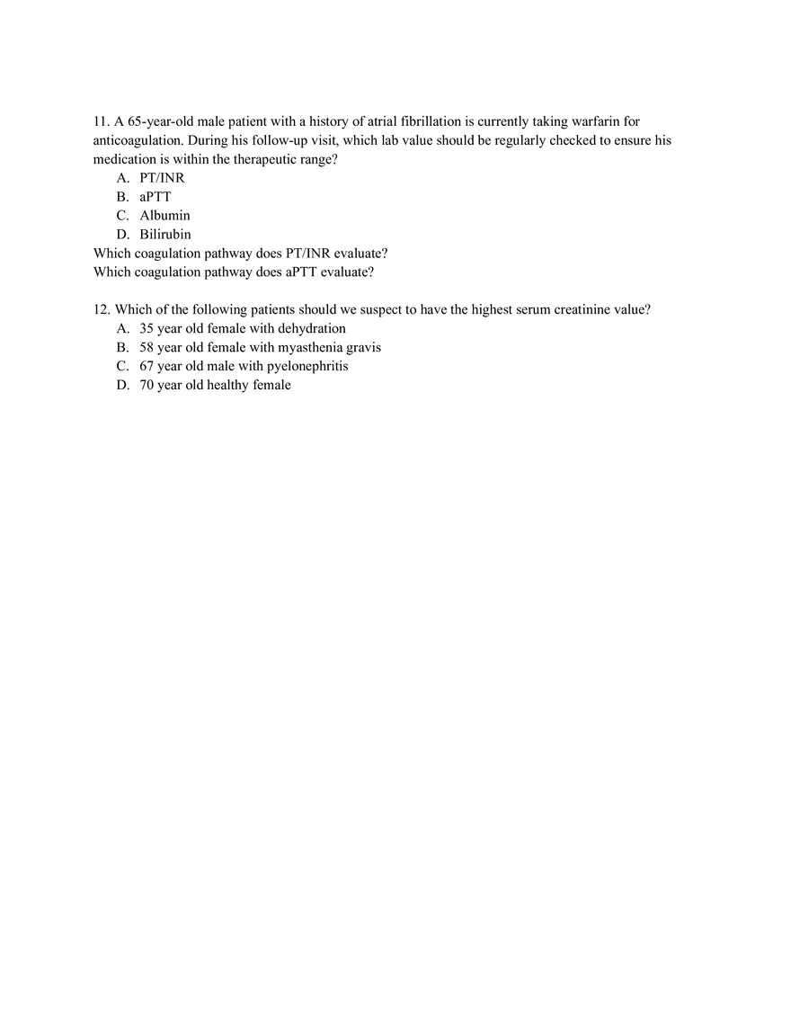 Pharm Tutoring Exam Sample Questions - Page 3