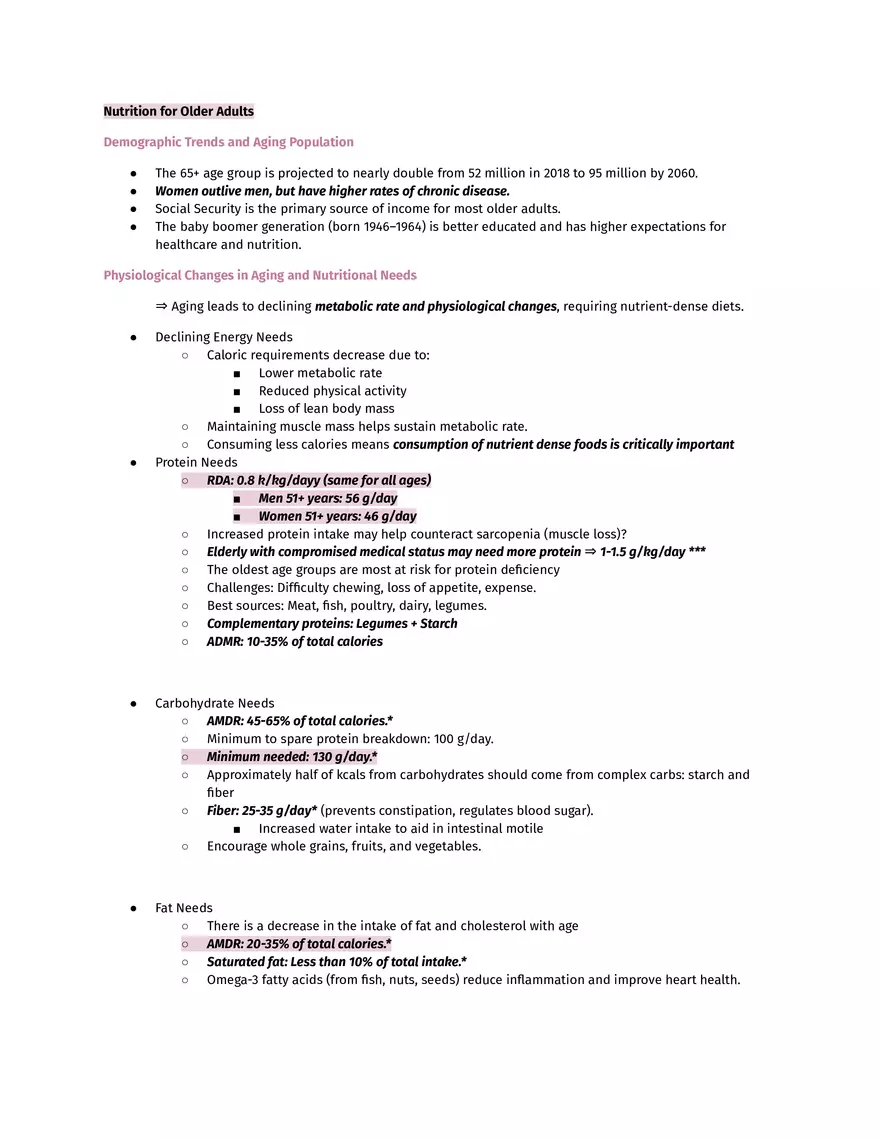 Nutrition for Older Adults - Page 1