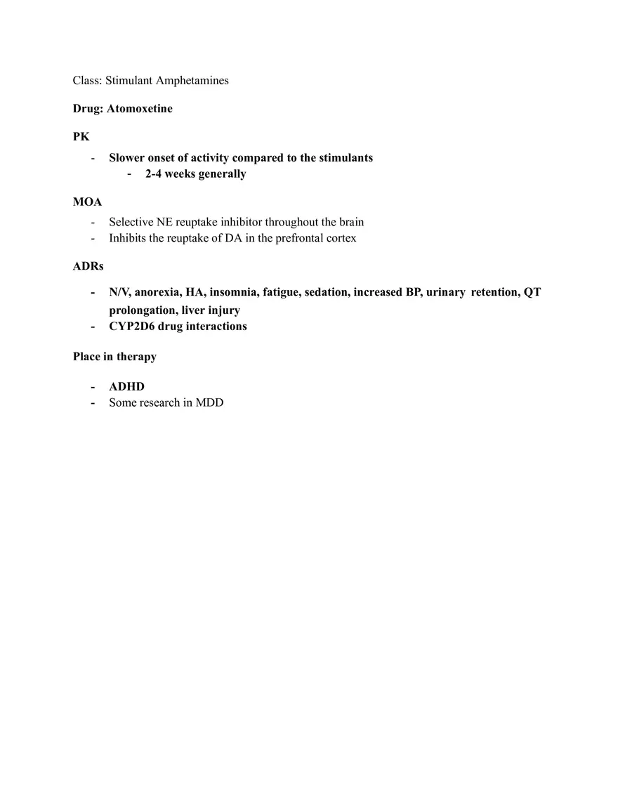 Pharm III Exam 1 - Antidepressants - Page 8