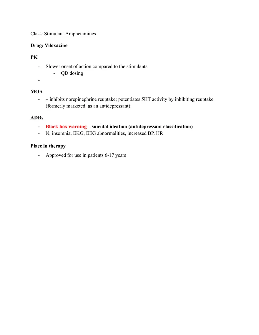 Pharm III Exam 1 - Antidepressants - Page 9