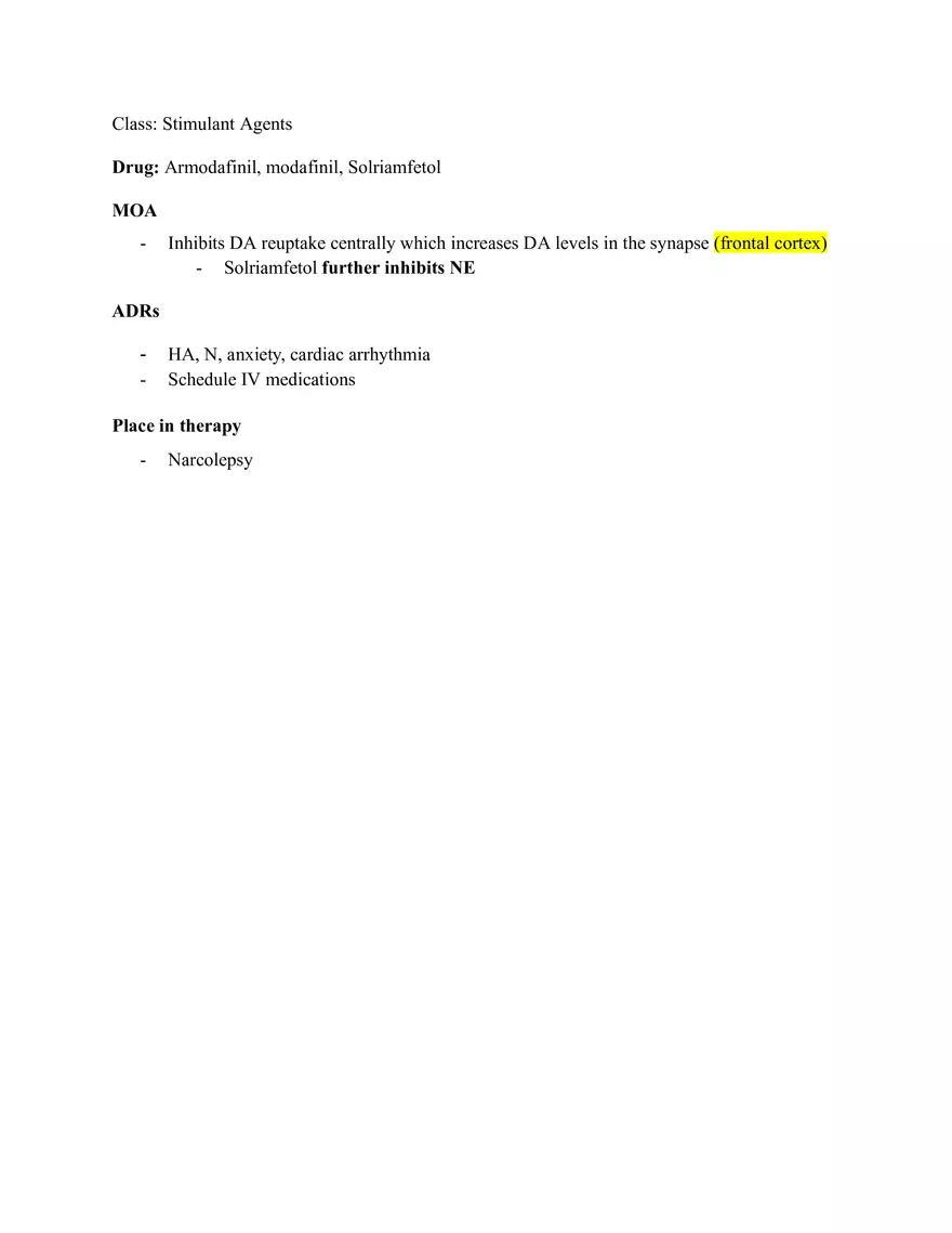 Pharm III Exam 1 - Antidepressants - Page 11