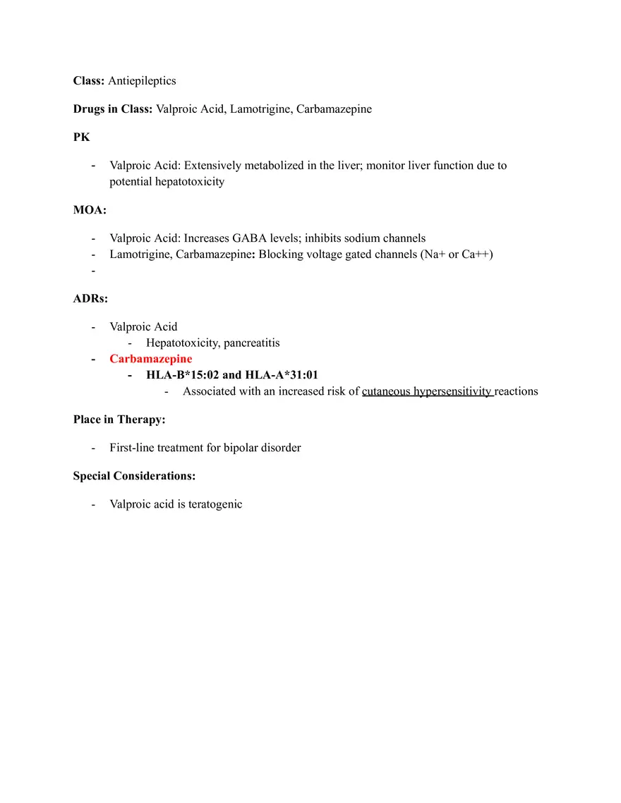 Pharm III Exam 1 - Antidepressants - Page 14