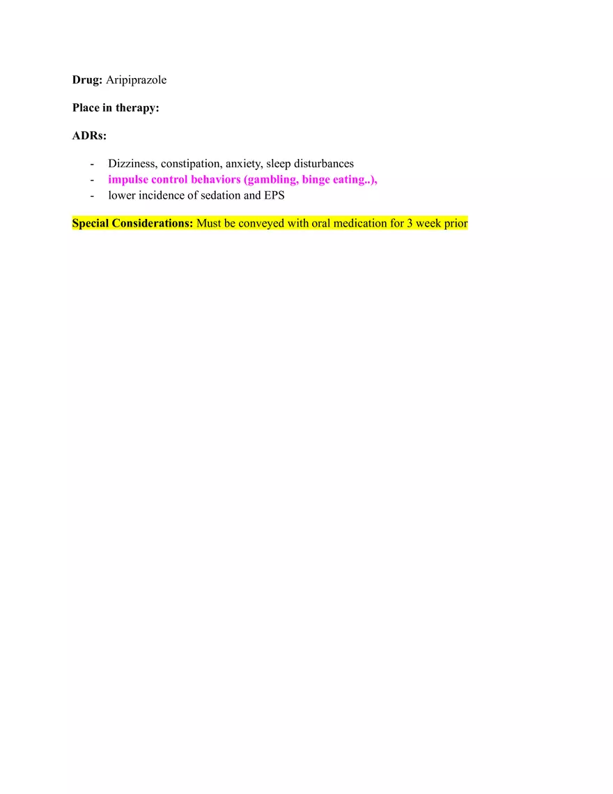 Pharm III Exam 1 - Antidepressants - Page 27