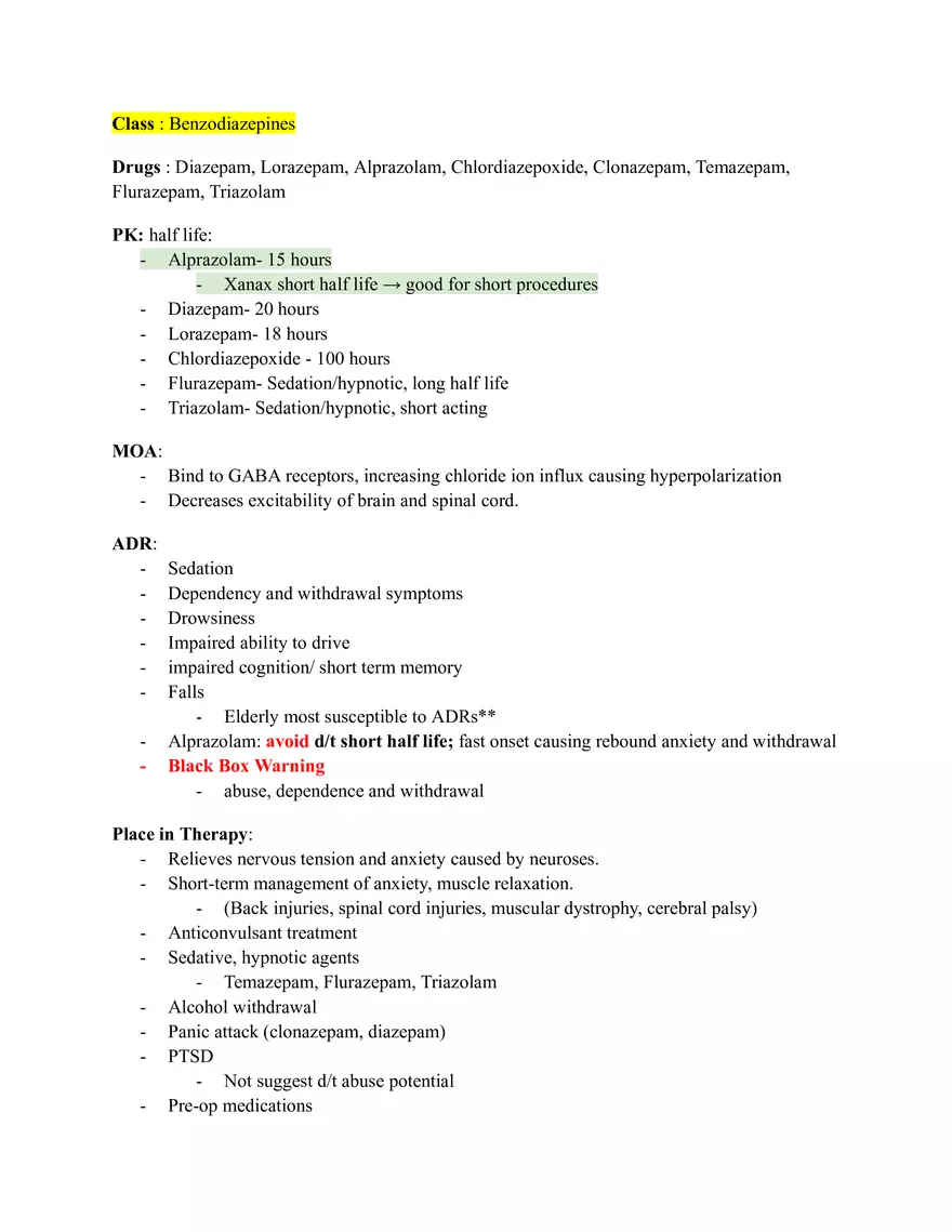 Pharm III Exam 1 - Antidepressants - Page 32