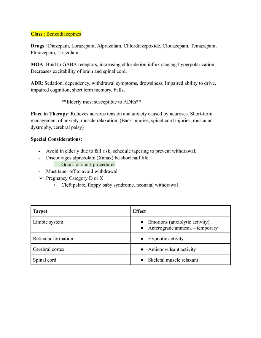 Pharm III Exam 1 - Antidepressants - Page 38