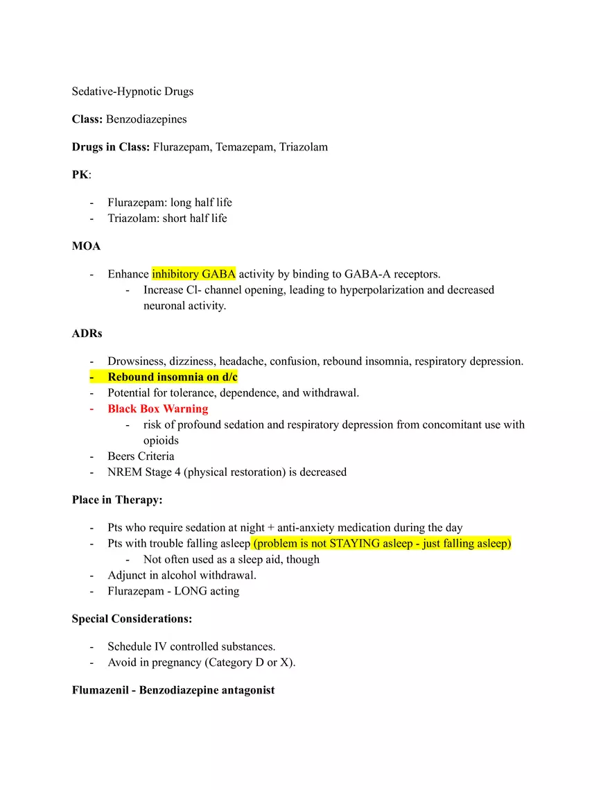 Pharm III Exam 1 - Antidepressants - Page 45