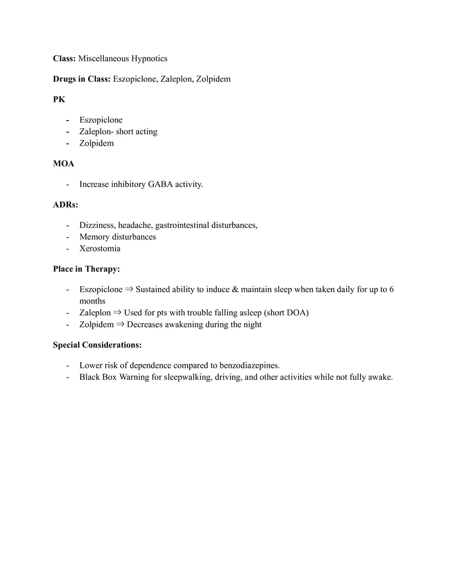 Pharm III Exam 1 - Antidepressants - Page 47