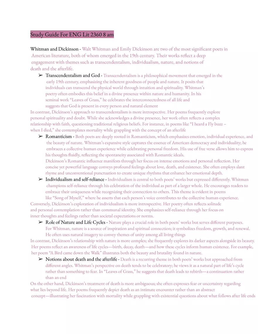 Literary Analysis: 19th-Century American Authors - Page 1