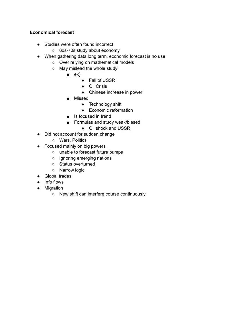 Economical Forecast - Page 1