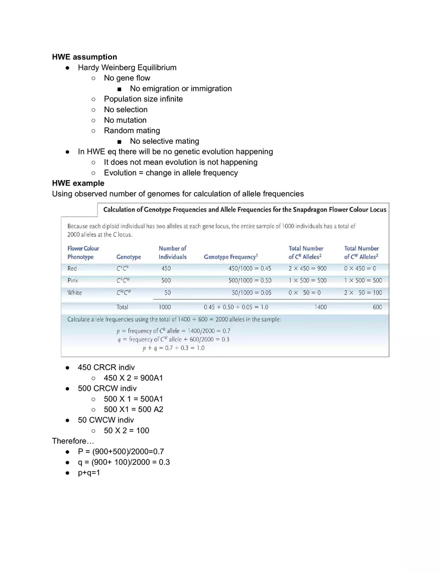 HWE Calculation - Page 1