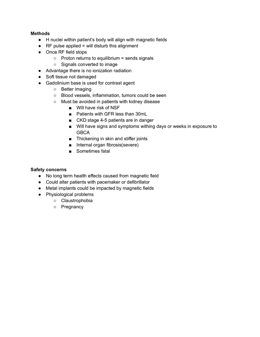 Magnetic Resonance Imaging Cheat Sheet - Page 2