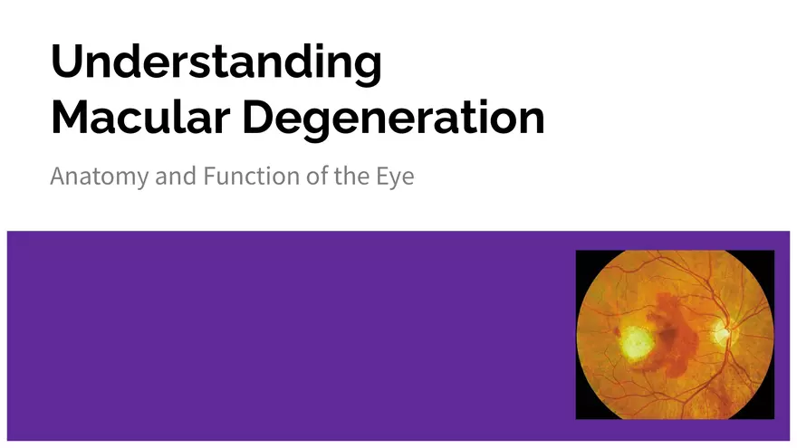 Understanding Macular Degeneration - Page 1