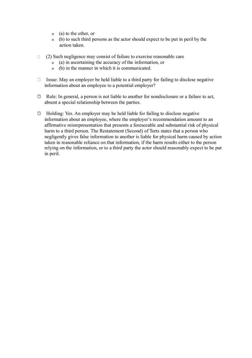 Torts (Case Briefs) Part 1 - Page 10