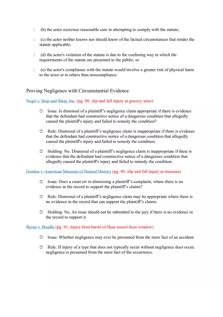 Torts (Case Briefs) Part 1 - Page 6