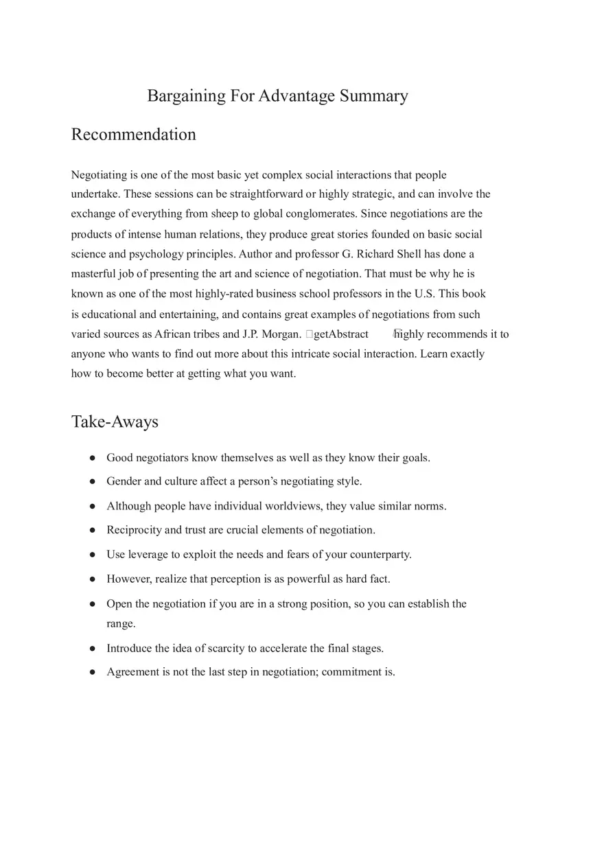 Bargaining For Advantage - Page 1