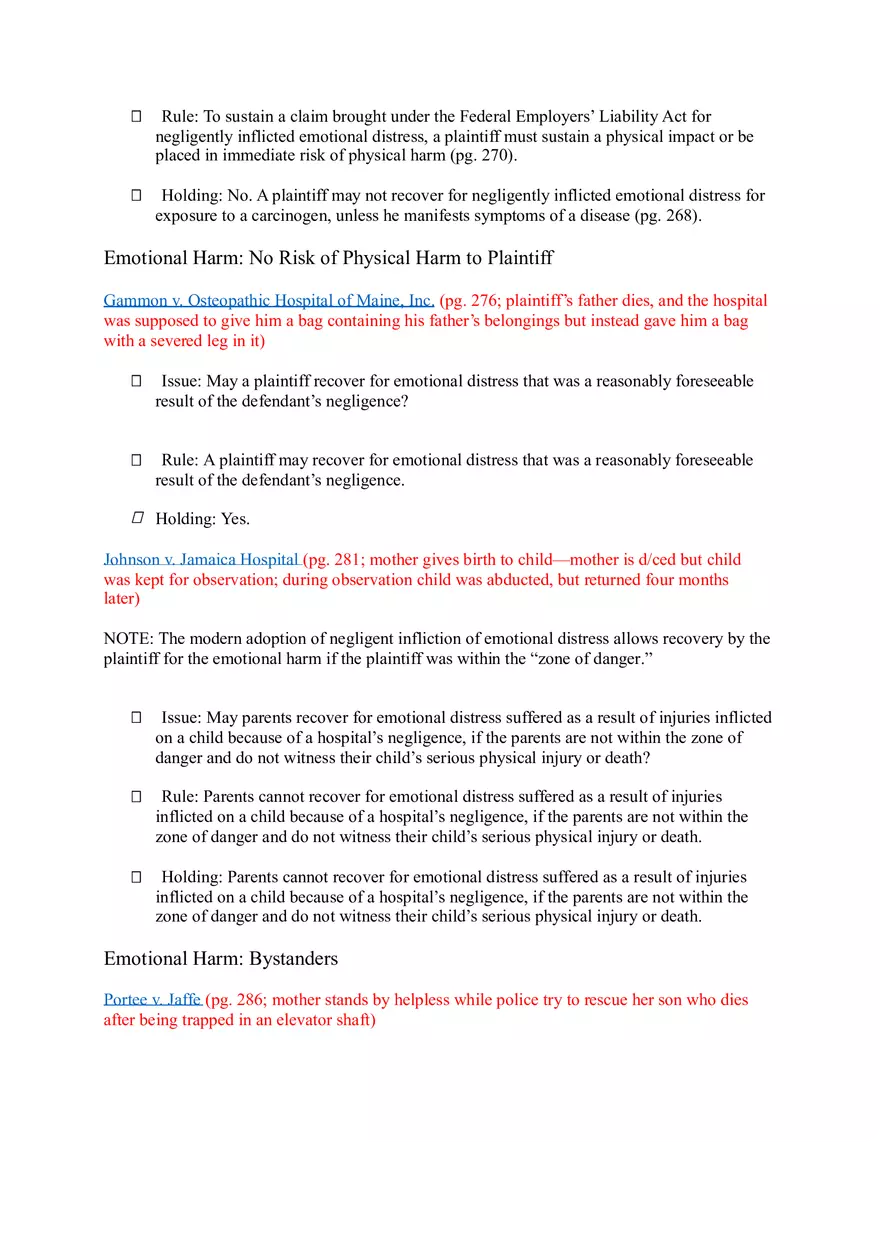 Torts (Case Briefs) Part 2 - Page 8
