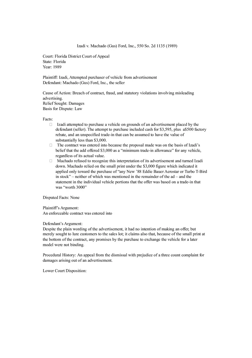 Brief - Izadi v. Machado Ford - Page 1