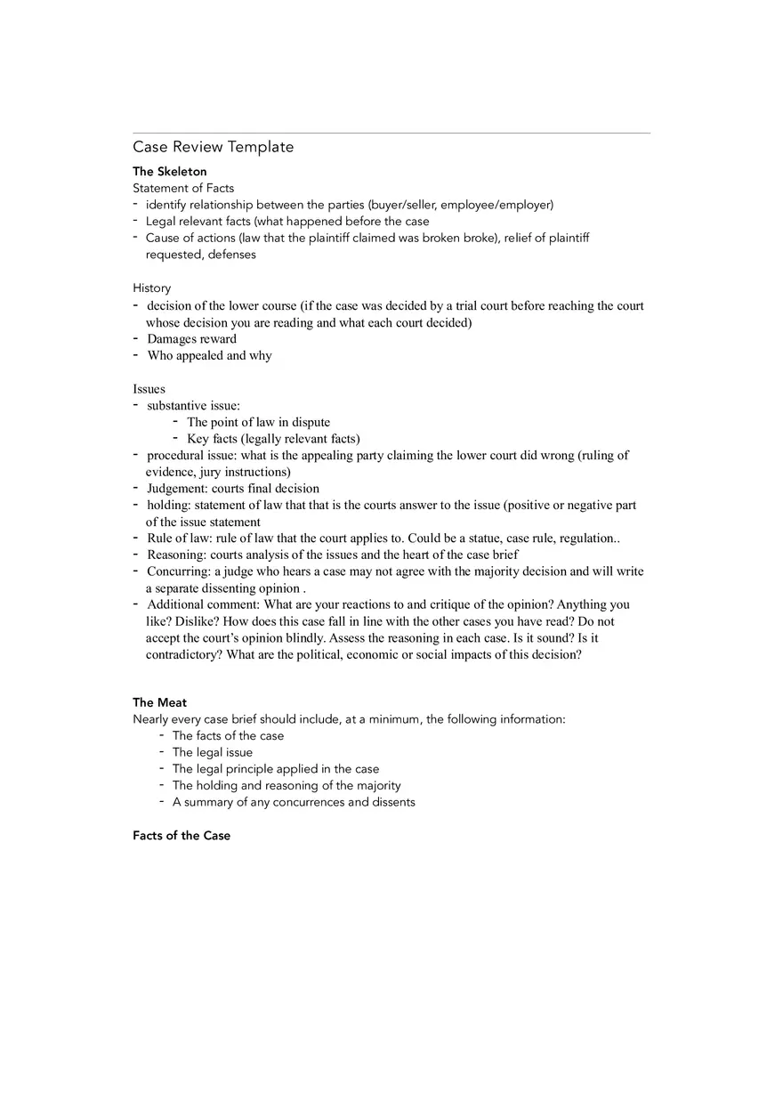 Case Review Template - The Skeleton - Page 1
