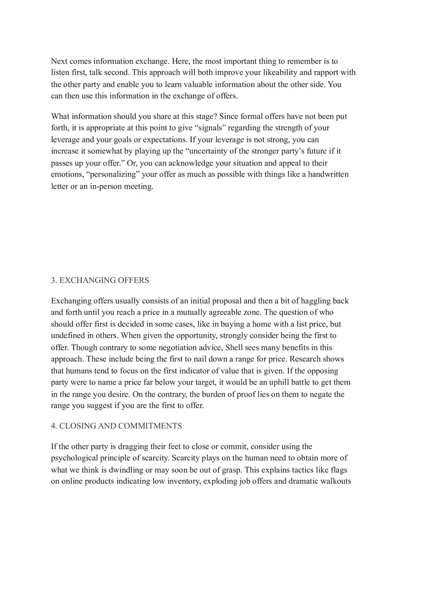 Bargaining For Advantage Summary - Page 9
